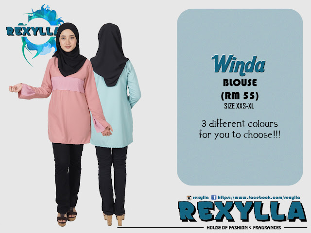 rexylla, blouse, pleats design, winda collection