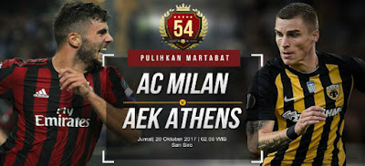 Prediksi Bola Jitu AC Milan vs AEK Athens 20 Oktober 2017