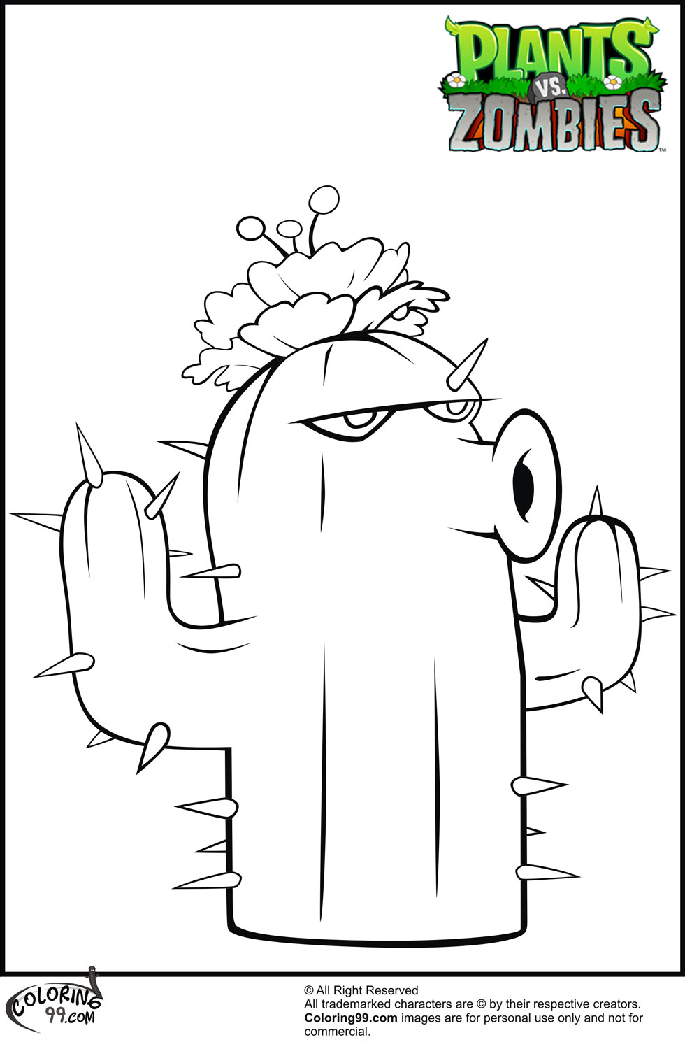 Plants VS Zombies Coloring Pages  Minister Coloring