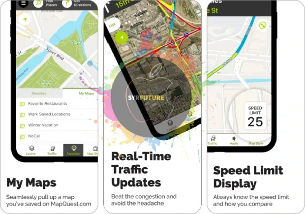 MapQuest GPS للملاحة والخرائط لأجهزة iPhone