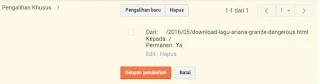 Cara membuat pengalihan khusus di Blogger