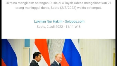 Apa efek kunjungan Jokowi ke Ukraina dan Rusia? Nothing!