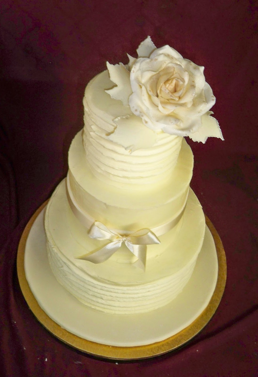  white  buttercream  elegant wedding  cake  Elisabeth s 