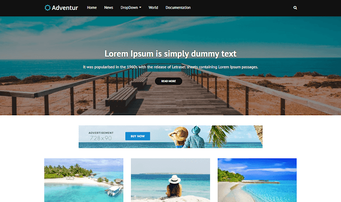 Adventur Travel Blogger Template    