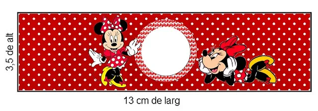 Minnie in Red and Polka Dots Free Printable Labels.