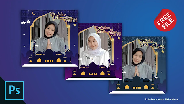 Free File .PSD  : Download Kumpulan Twibbon Ramadhan Photoshop