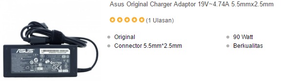 harga charger laptop asus a43s series original