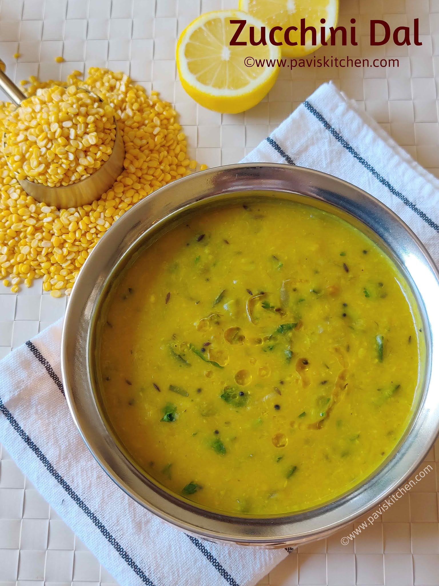 Zucchini dal recipe | Indian zucchini kootu | zucchini lentil curry