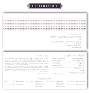 modern dotted stripe wedding ceremony program