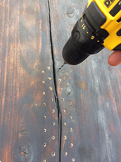 drilling holes in wood