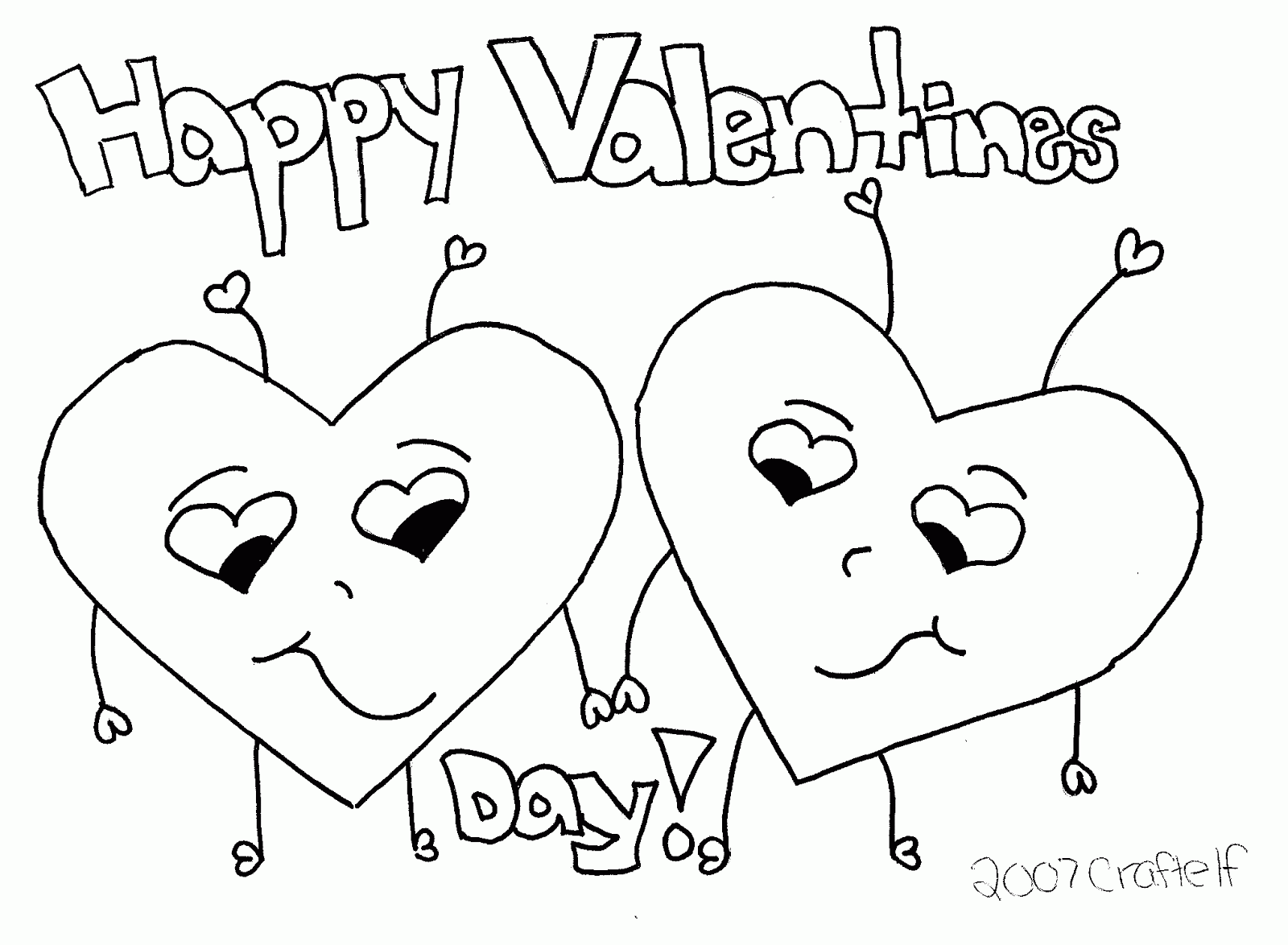 Valentines Day Hearts coloring pages