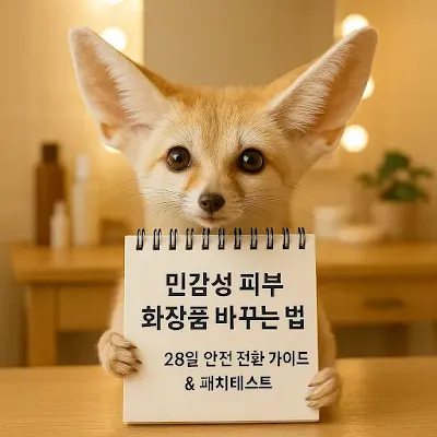 민감성 피부 화장품 바꾸는 법  28일 안전 전환 가이드 & 패치테스트
