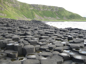 Giant's Causeway, hexagonal columns of basalt, visit it free!