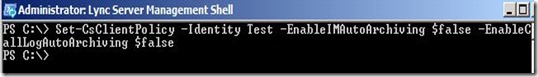 Lync Dis Arch - cmd disable autoIM