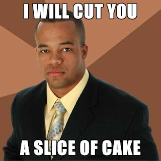 successful black man slice of cake