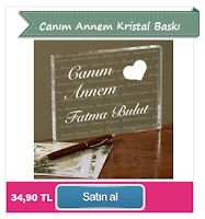 Canım Annem Kristal Baskı