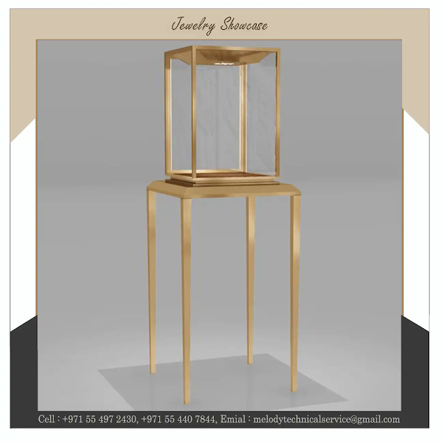 Golden Tall Jewelry Display Stand