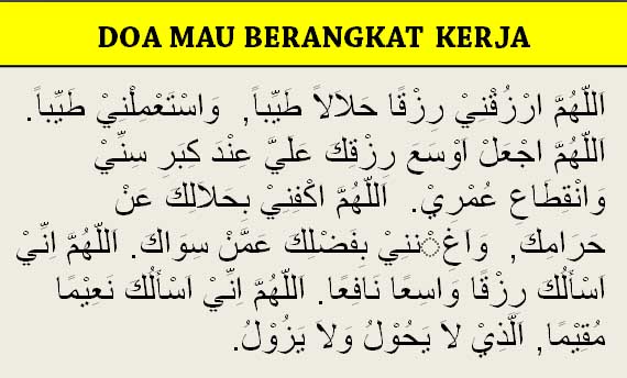 3 Doa Berangkat Kerja + Doa Untuk Suami Yang Sedang Bekerja