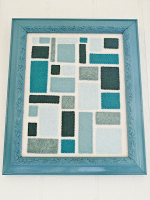 Modern felt art framed wall hanging