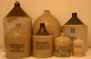 stolen whisky jugs by B and E artist