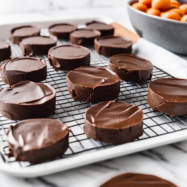 Fudge Rounds place on wire rack