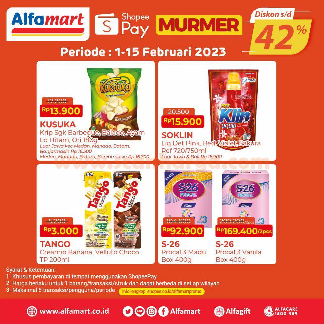 Promo Alfamart ShopeePay Murmer 1 - 15 Februari 2023 1