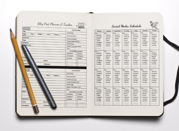 Crella Blog Planner - KDP Interior Compatible with Cameo Silhouette Studio, Cricut and other cutting machines for any crafting projects.