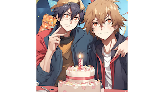 Two Best friends celebration of birthday