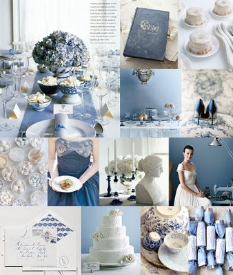 Top row from left blue hydrangea and gardenia centerpiece from Martha 