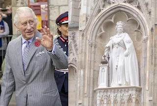 King Charles III unveils Queen Elizabeth II statue