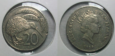 new zealand 20 cent 1989