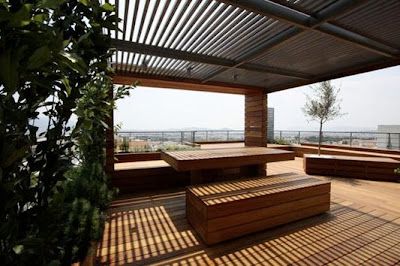 Terraza + jardín + deck