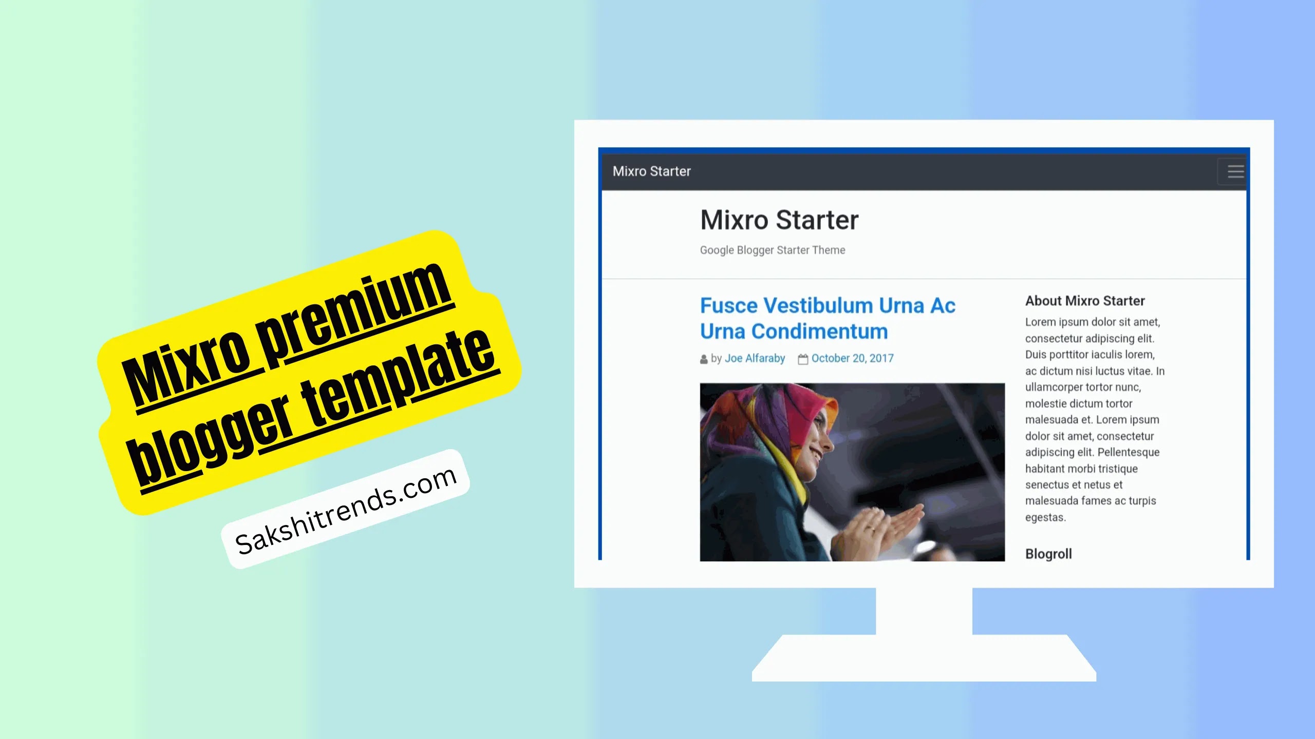 Mixro-starter premium blogger template free download