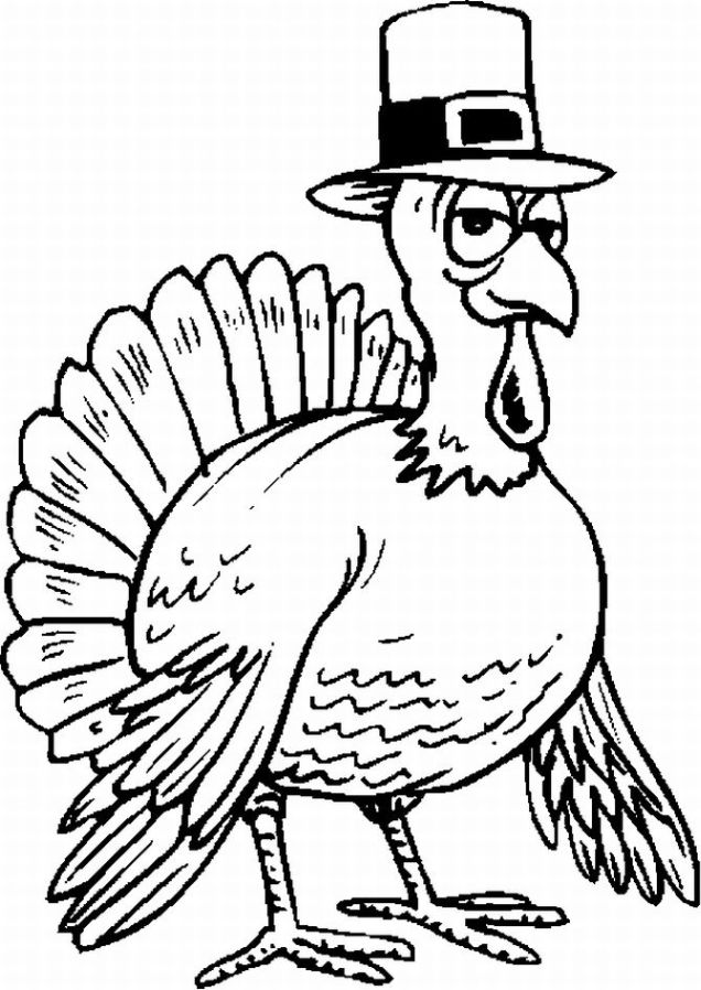 Turkey Coloring Pages, Thanksgiving Turkeys Coloring  