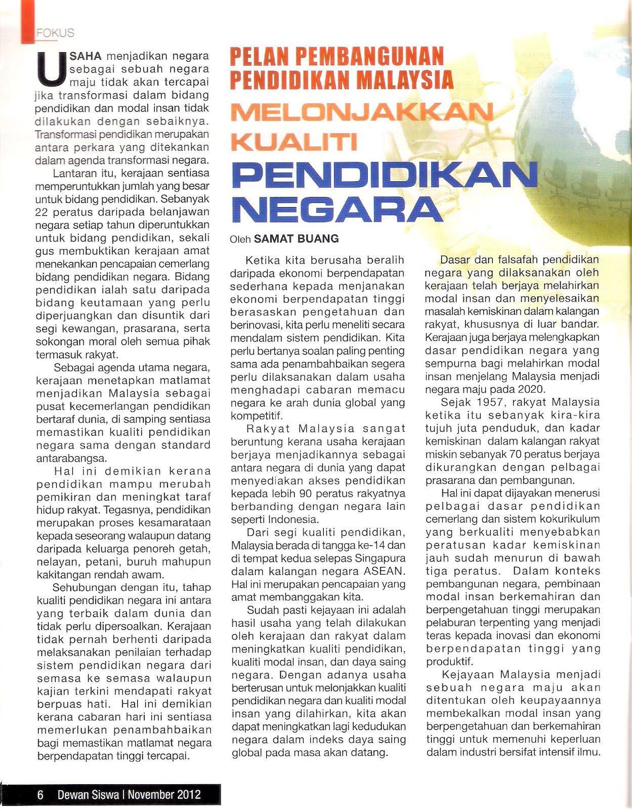 WADAH KETERAMPILAN BERBAHASA: 2012