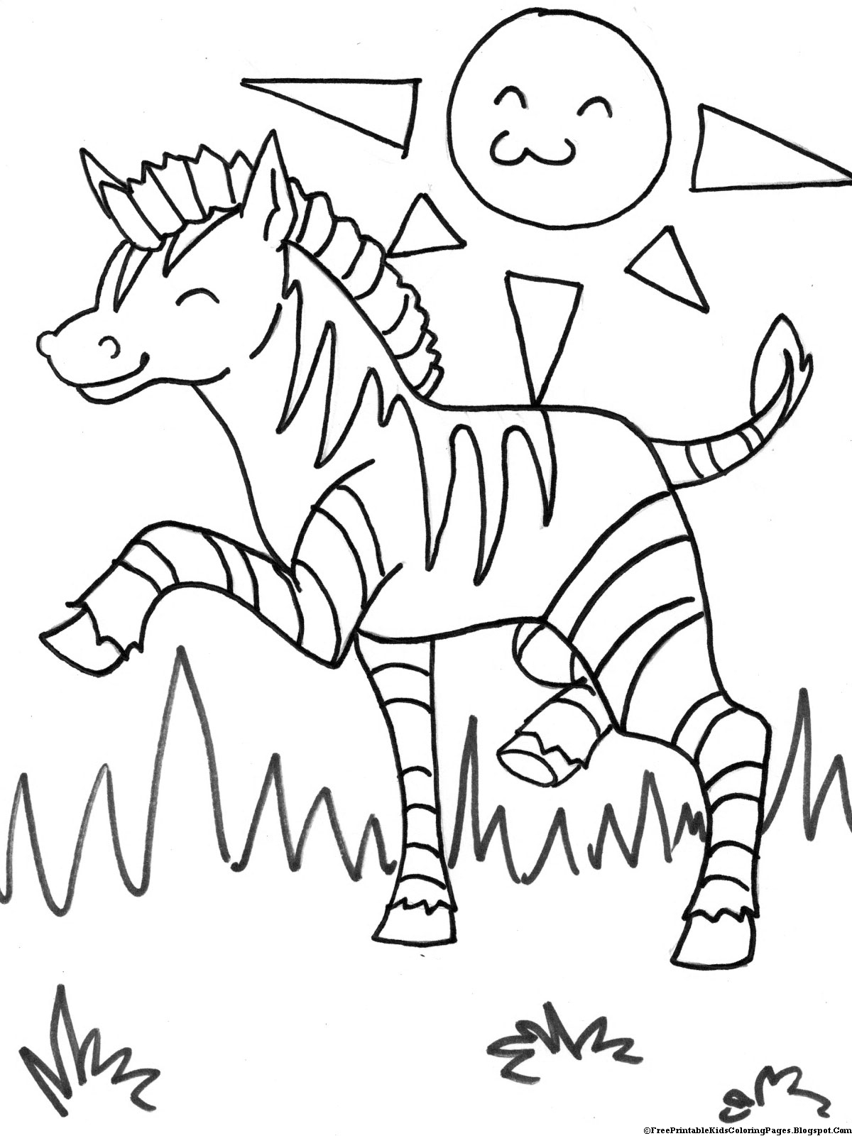 Download Zebra Coloring Pages - Free Printable Kids Coloring Pages