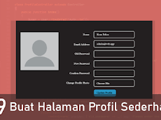 Membuat Halaman Profil Sederhana di Admin Laravel 9