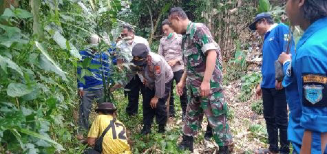 Kapolsek Mandalawangi Polres Pandeglang Lakukan Kegiatan Penanaman Pohon Guna Mencegah Bencana Longsor