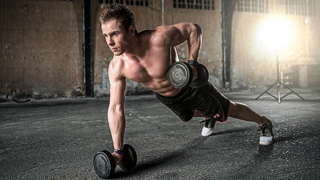 Man doing exercise.