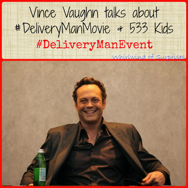 Vince Vaughn talks about #DeliveryManMovie & having 533 kids, #DeliveryManEvent, DreamWorks Delivery Man