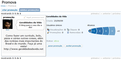 Nova função no Orkut Promova