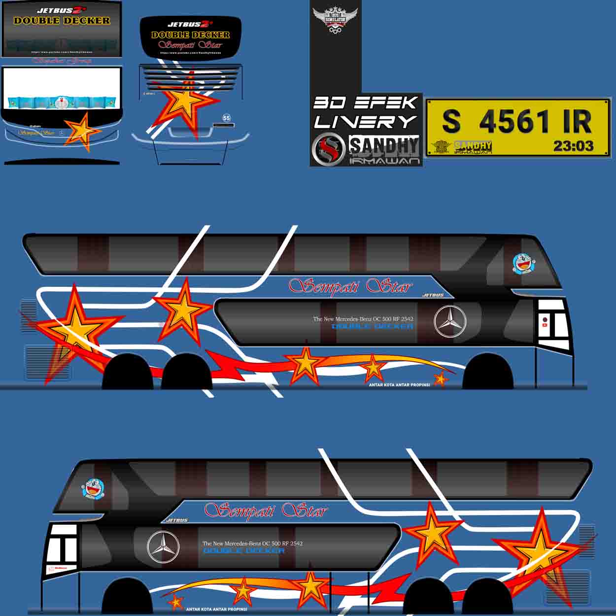 stiker bus simulator sempati star double decker