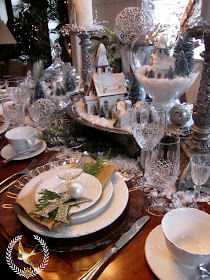 Winter White Table Scape ~ Jill McCall Feathers and Flight