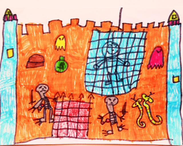 dessin enfant tournesol chateau