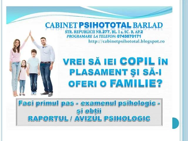 psiholog Barlad, cabinet psihologic PSIHOTOTAL Barlad