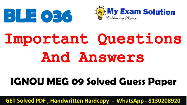 BLE 036 Important Questions with Answers