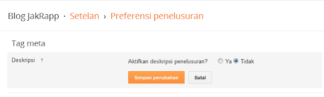 Cara Mengaktifkan Deskripsi Penelusuran Di Postingan Blog