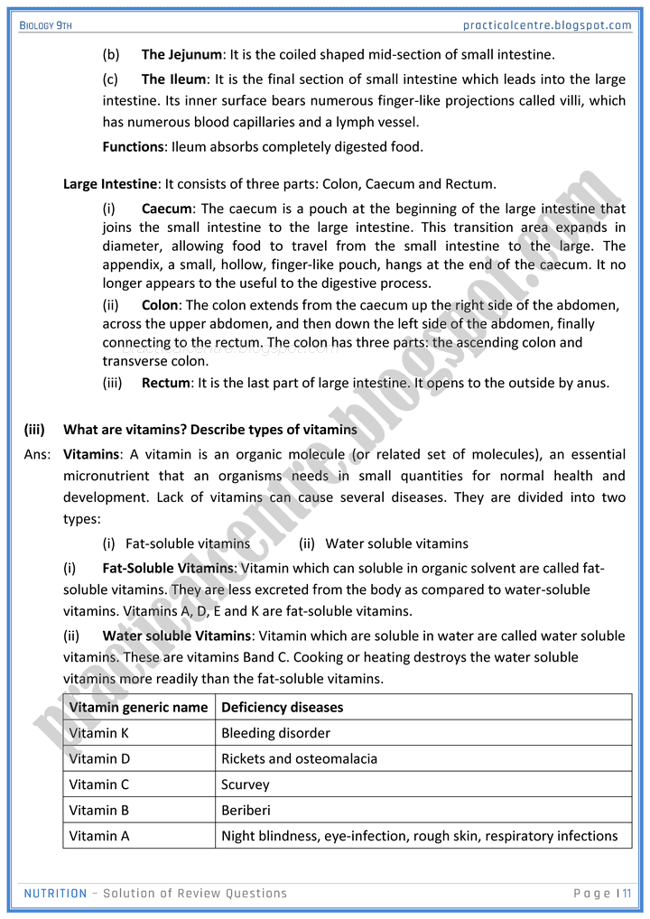 nutrition-review-question-answers-biology-9th-notes