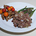 Teff Porridge with Potato and Sweet Potato, Crispy Seitan and Okra (No
Added Fat)