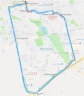  Woodstock G (G2 exit) Test Route Map Via Google Maps